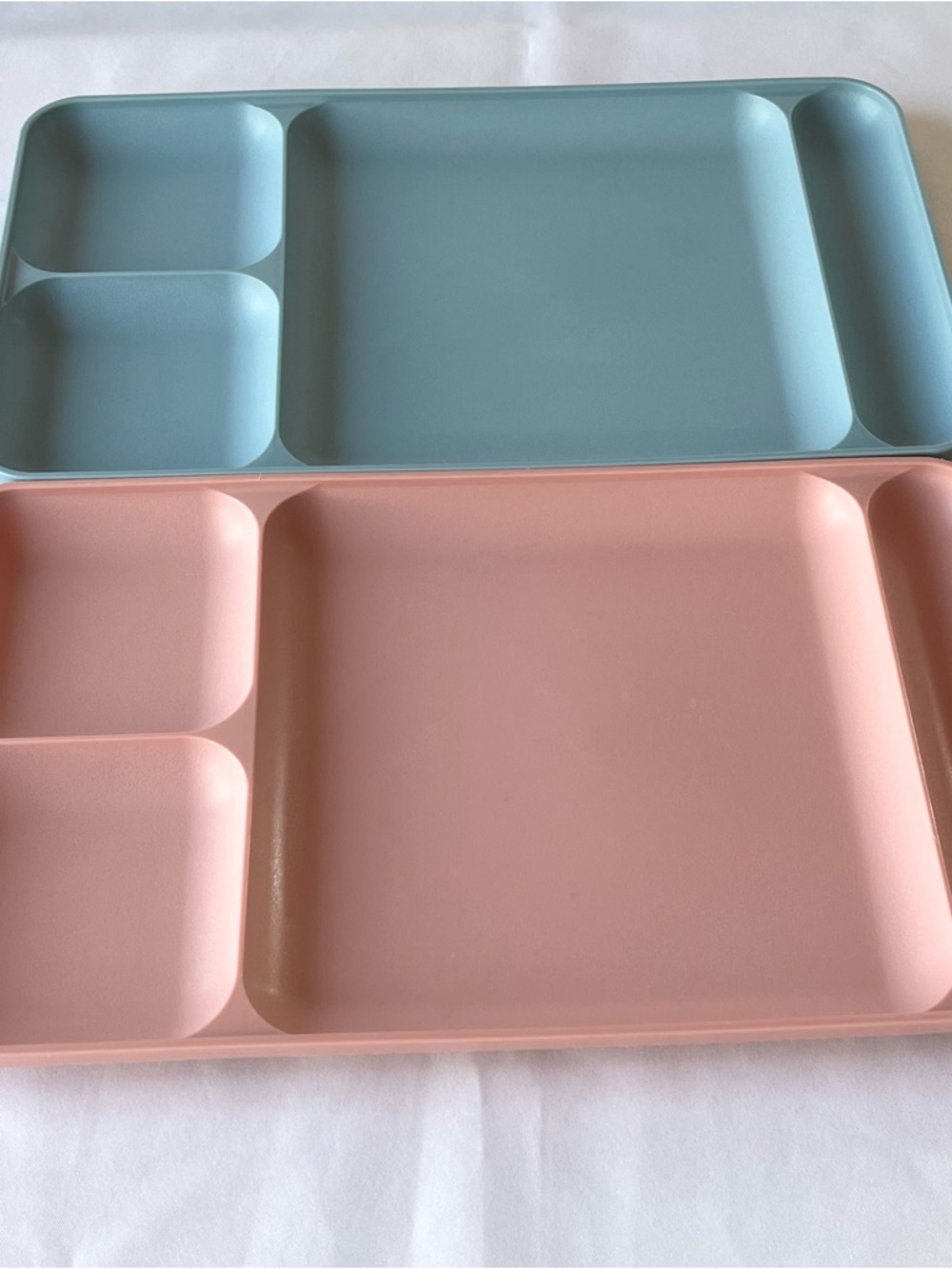 Vintage Tupperware Divided Tray Set Of 2